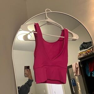 Pink lulu lemon v neck tank top🩷